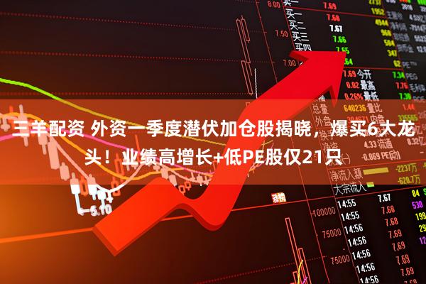 三羊配资 外资一季度潜伏加仓股揭晓，爆买6大龙头！业绩高增长+低PE股仅21只