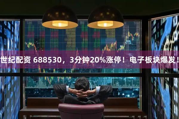 世纪配资 688530，3分钟20%涨停！电子板块爆发！